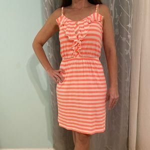 Lilly Pulitzer Neon Orange dress with ruffles size xs